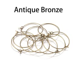 50pcs/lot 20 25 30 35 mm KC Gold Hoops Earrings Big Circle Ear Wire Hoops Earrings Wires For DIY Jewelry Making Supplies