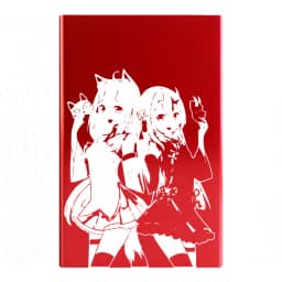 Animation Anime Derivatives Black Red Thin Slim Cigarette Case For Women Metal Aluminum Alloy Sliding Cigarette Box Man Custom