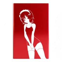 Animation Anime Derivatives Black Red Thin Slim Cigarette Case For Women Metal Aluminum Alloy Sliding Cigarette Box Man Custom