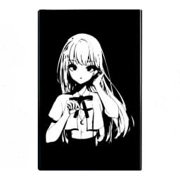 Animation Anime Derivatives Black Red Thin Slim Cigarette Case For Women Metal Aluminum Alloy Sliding Cigarette Box Man Custom