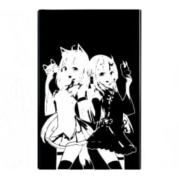 Animation Anime Derivatives Black Red Thin Slim Cigarette Case For Women Metal Aluminum Alloy Sliding Cigarette Box Man Custom