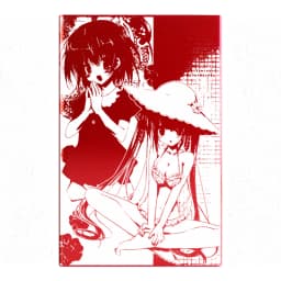 Animation Anime Derivatives Black Red Thin Slim Cigarette Case For Women Metal Aluminum Alloy Sliding Cigarette Box Man Custom