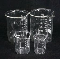 5ml 10ml 25ml 50ml 100ml 150ml 200ml G3.3 Borosilicate Glass Low Form Beaker Chemistry Lab Heavy Wall