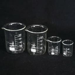 5ml 10ml 25ml 50ml 100ml 150ml 200ml G3.3 Borosilicate Glass Low Form Beaker Chemistry Lab Heavy Wall