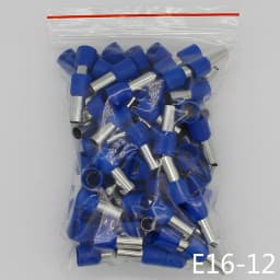 E16-12 Tube Insulating Insulated Terminals 16MM2 Cable Wire Connector Insulating Crimp Terminal 100PCS/Pack Connector E-
