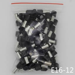 E16-12 Tube Insulating Insulated Terminals 16MM2 Cable Wire Connector Insulating Crimp Terminal 100PCS/Pack Connector E-