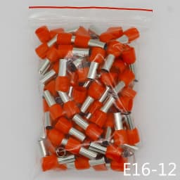 E16-12 Tube Insulating Insulated Terminals 16MM2 Cable Wire Connector Insulating Crimp Terminal 100PCS/Pack Connector E-