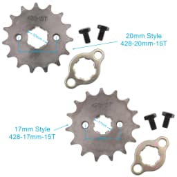 Front Engine 428# 10T 11T 12T 13T 14T 15T 16T 17T 18T 19T Teeth 17mm 20mm Chain Sprocket With Retainer Plate Locker