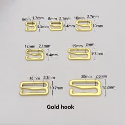 Wholesale 20 Pieces / Lot Various Sizes of Bra Hooks Bra DIY Accessories 5 Color
