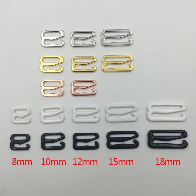 Wholesale 20 Pieces / Lot Various Sizes of Bra Hooks Bra DIY Accessories 5 Color