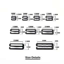 Wholesale 20 Pieces / Lot Various Sizes of Bra Hooks Bra DIY Accessories 5 Color