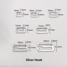 Wholesale 20 Pieces / Lot Various Sizes of Bra Hooks Bra DIY Accessories 5 Color