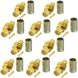 10pcs SMA Male Plug SMA Female RP SMA Male Female Connector Crimp for RG58 LMR195 RG142 RG400