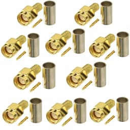 10pcs SMA Male Plug SMA Female RP SMA Male Female Connector Crimp for RG58 LMR195 RG142 RG400