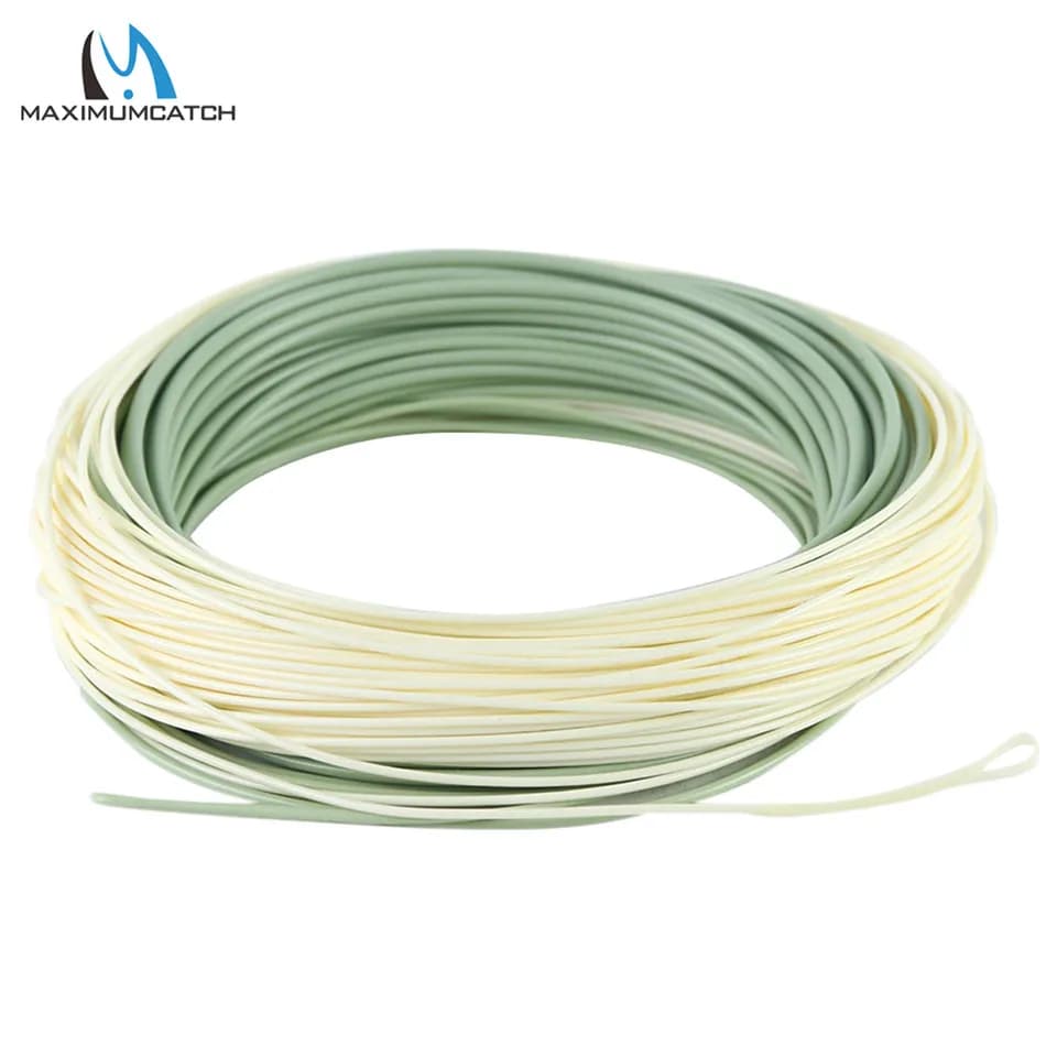 Maximumcatch Outbound Short Fly Fishing Line 6-10wt 100FT Weight Forward Saltwater Fly Line With 2 Welded Loops