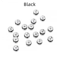 50/100pcs 4 6 8 10mm Gold Color Rhinestone Rondelles Crystal Bead Loose Spacer Beads for DIY Jewelry Making Accessories Supplies