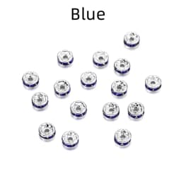 50/100pcs 4 6 8 10mm Gold Color Rhinestone Rondelles Crystal Bead Loose Spacer Beads for DIY Jewelry Making Accessories Supplies