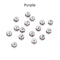 50/100pcs 4 6 8 10mm Gold Color Rhinestone Rondelles Crystal Bead Loose Spacer Beads for DIY Jewelry Making Accessories Supplies