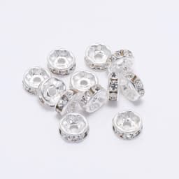 50/100pcs 4 6 8 10mm Gold Color Rhinestone Rondelles Crystal Bead Loose Spacer Beads for DIY Jewelry Making Accessories Supplies