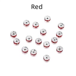 50/100pcs 4 6 8 10mm Gold Color Rhinestone Rondelles Crystal Bead Loose Spacer Beads for DIY Jewelry Making Accessories Supplies