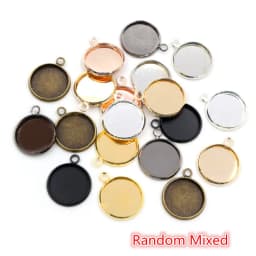 8 10 12 14 16 18 20 25 mm Round Cabochon Base Tray Bezels Blank Setting Supplies For Jewelry Making Findings Bracelet Pendant
