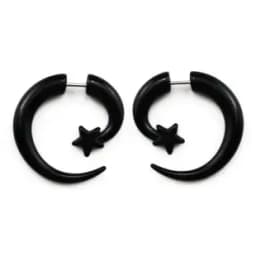 Showlove-2pcs Acrylic Fake Cheater Twist Spiral Ear Taper Gauges Expander Earring plug Body piercing jewelry
