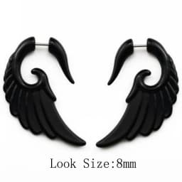 Showlove-2pcs Acrylic Fake Cheater Twist Spiral Ear Taper Gauges Expander Earring plug Body piercing jewelry