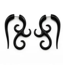 Showlove-2pcs Acrylic Fake Cheater Twist Spiral Ear Taper Gauges Expander Earring plug Body piercing jewelry