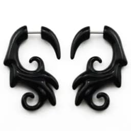 Showlove-2pcs Acrylic Fake Cheater Twist Spiral Ear Taper Gauges Expander Earring plug Body piercing jewelry