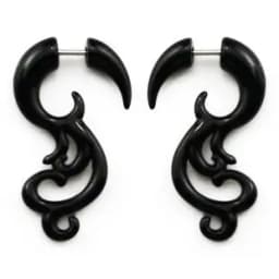 Showlove-2pcs Acrylic Fake Cheater Twist Spiral Ear Taper Gauges Expander Earring plug Body piercing jewelry