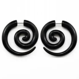 Showlove-2pcs Acrylic Fake Cheater Twist Spiral Ear Taper Gauges Expander Earring plug Body piercing jewelry