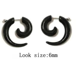 Showlove-2pcs Acrylic Fake Cheater Twist Spiral Ear Taper Gauges Expander Earring plug Body piercing jewelry