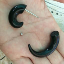 Showlove-2pcs Acrylic Fake Cheater Twist Spiral Ear Taper Gauges Expander Earring plug Body piercing jewelry