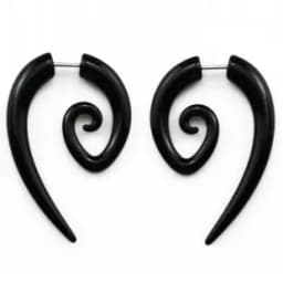 Showlove-2pcs Acrylic Fake Cheater Twist Spiral Ear Taper Gauges Expander Earring plug Body piercing jewelry