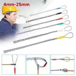 6 Colors Cable Pulling Wire Grip Galvanizing Metal Cable Pulling Socks Mesh Puller Antislip Pipe Conduit Pull Net Cover 4-25mm