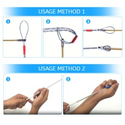 6 Colors Cable Pulling Wire Grip Galvanizing Metal Cable Pulling Socks Mesh Puller Antislip Pipe Conduit Pull Net Cover 4-25mm