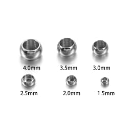 100/120pcs 1.5 2.5 4mm Stopper Spacer Beads Stainless Steel Big Hole Ball Crimp End Beads For Diy Jewelry Making Accessories