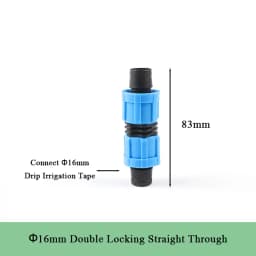 5-15pcs 16mm Drip Tape Valve Micro Irrigation Watering Save Labyrinth Type Joints Valve Connect to 16mm Drip Tape Hose