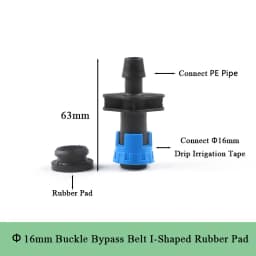5-15pcs 16mm Drip Tape Valve Micro Irrigation Watering Save Labyrinth Type Joints Valve Connect to 16mm Drip Tape Hose