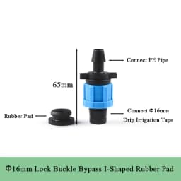 5-15pcs 16mm Drip Tape Valve Micro Irrigation Watering Save Labyrinth Type Joints Valve Connect to 16mm Drip Tape Hose