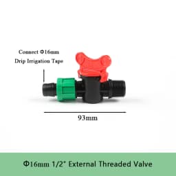 5-15pcs 16mm Drip Tape Valve Micro Irrigation Watering Save Labyrinth Type Joints Valve Connect to 16mm Drip Tape Hose