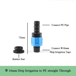 5-15pcs 16mm Drip Tape Valve Micro Irrigation Watering Save Labyrinth Type Joints Valve Connect to 16mm Drip Tape Hose