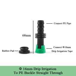 5-15pcs 16mm Drip Tape Valve Micro Irrigation Watering Save Labyrinth Type Joints Valve Connect to 16mm Drip Tape Hose