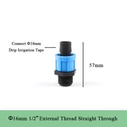 5-15pcs 16mm Drip Tape Valve Micro Irrigation Watering Save Labyrinth Type Joints Valve Connect to 16mm Drip Tape Hose