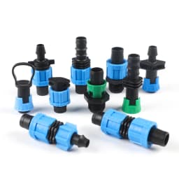 5-15pcs 16mm Drip Tape Valve Micro Irrigation Watering Save Labyrinth Type Joints Valve Connect to 16mm Drip Tape Hose
