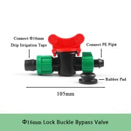 5-15pcs 16mm Drip Tape Valve Micro Irrigation Watering Save Labyrinth Type Joints Valve Connect to 16mm Drip Tape Hose