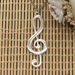 New Fashion Musical Note Pendants Round Cross Chain Short Long Mens Womens DIY Silver Color Necklace Jewelry Gift