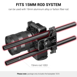 SmallRig Camera Base Plate With Dual 15mm Rod Rail Clamp for Sony FS7 A7 Series for Canon C100 C300 C500 for Panasonic GH5 1674