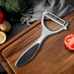 Stainless Steel Peeler Multi-Function Kitchen-Specific Peeler for Slicing Fruits and Vegetables with Wooden/ Steel Handle