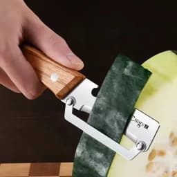 Stainless Steel Peeler Multi-Function Kitchen-Specific Peeler for Slicing Fruits and Vegetables with Wooden/ Steel Handle